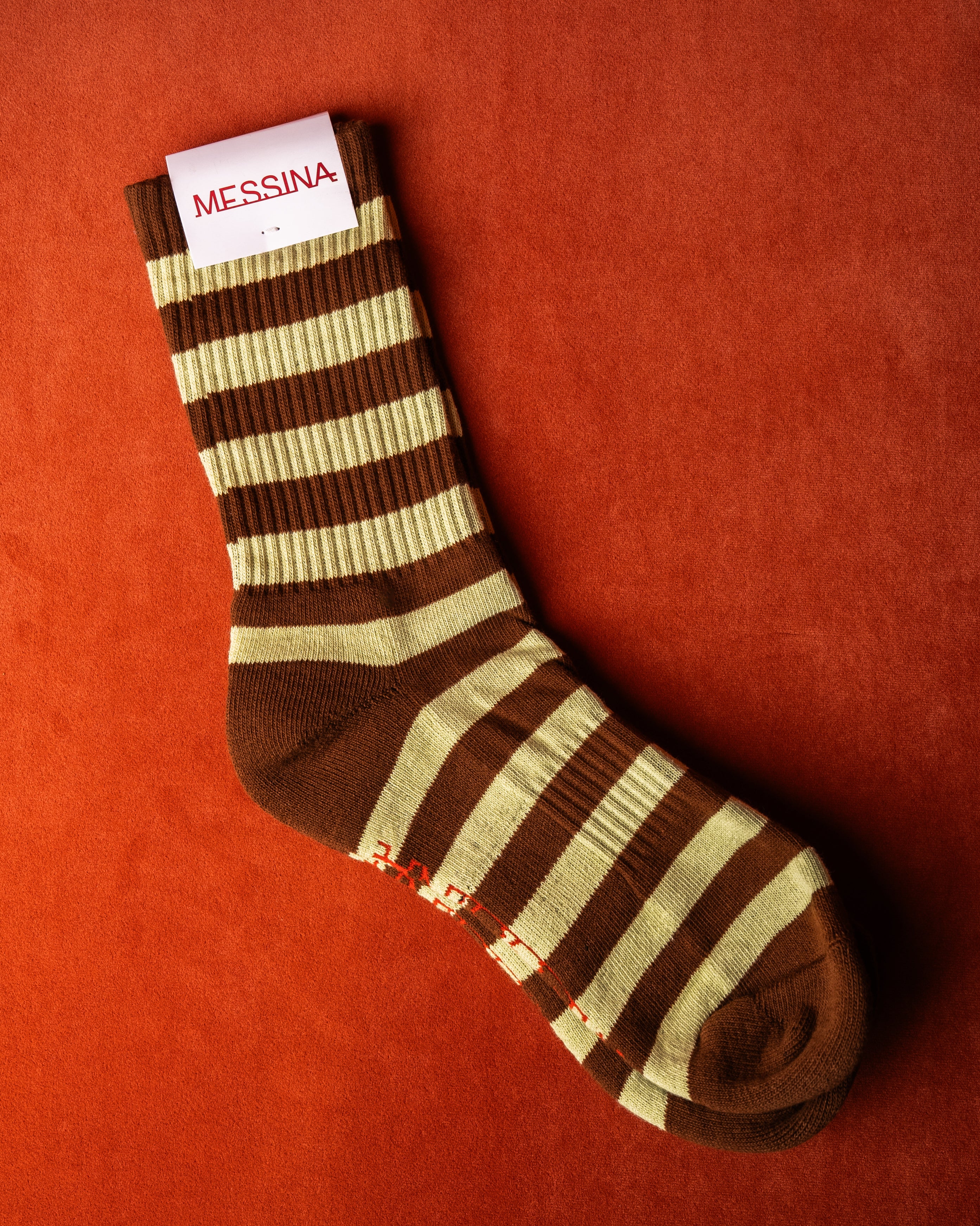 Pistachio Stripe Messina Crew Socks